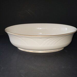 Lenox Oval Serving Bowl Golden Sand Dune 10" Mint